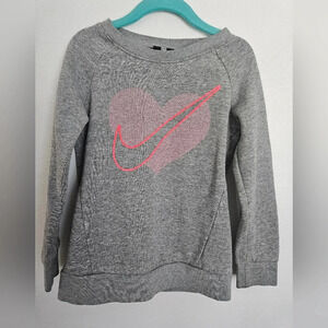 Nike pullover sweater grey/pink size 4 XS‎